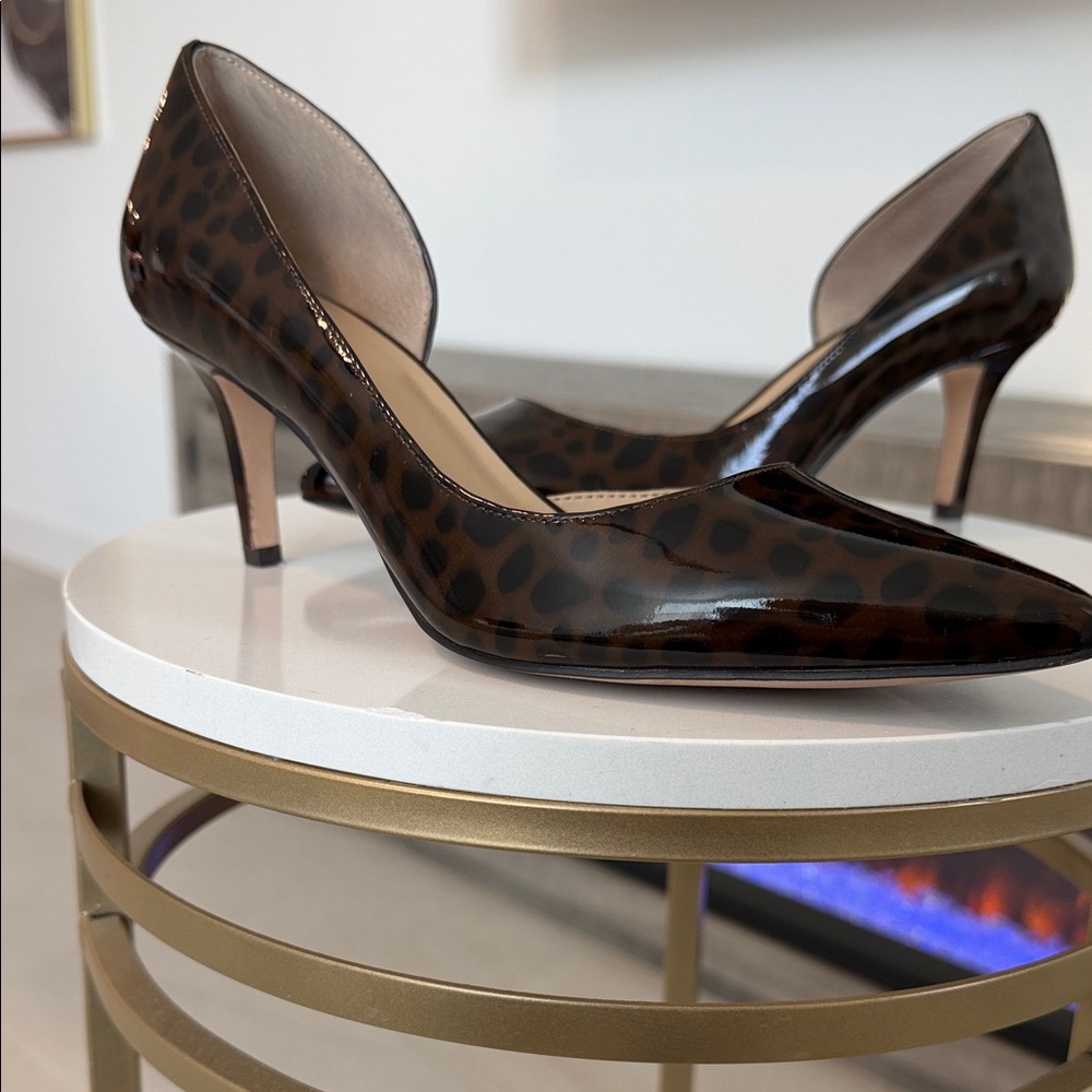 Ann Taylor Pumps, C - Brown Leopard Print Heels, S - 6, Heel 2 1/2 inch